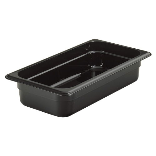 Cambro Food Pans Each / Black Cambro 32HP110 2 1/2"D Third Size High Temp Food Pan - Non-Stick, Black | Denson CFE