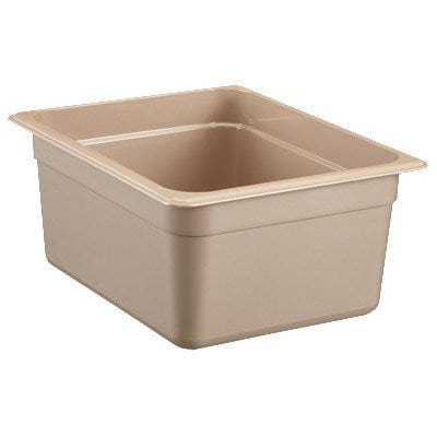 Cambro Food Pans Each Cambro 24HP772 4" Deep 1/2 Size Sandstone H-Pan High Heat Food Pan with 6.3 Quart Capacity