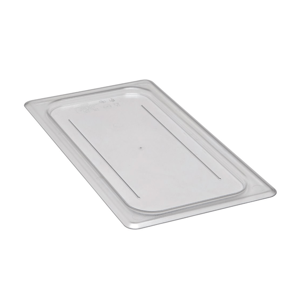 Cambro Food Pans Each / Clear Cambro 30CWC135 Camwear Food Pan Cover, 1/3 Size, Flat, Clear Polycarbonate | Denson CFE