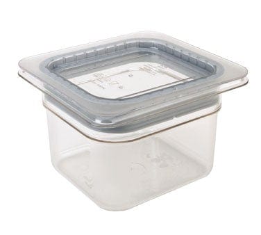 Cambro Food Pans Each / Clear Cambro 60CWGL135 GripLid., fits GN 1/6 size food pan, 6-3/8"; x 6-15
