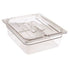 Cambro Food Pans Each / Polycarbonate / Clear Cambro 30CWCHN135 Camwear Food Pan Cover – 1/3 Size, Clear Polycarbonate, Notched with Handle | Denson CFE
