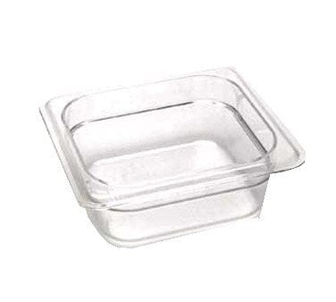 Cambro Food Pans Each / Polycarbonate / Clear Cambro 62CW135 2-1/2" Deep Clear Polycarbonate 1/6 Size Camwear Food Pan - 1.1 Quart Capacity
