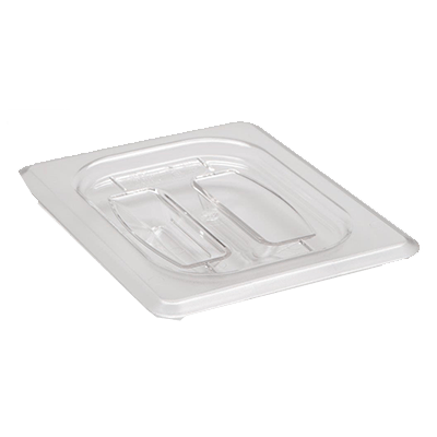 Cambro Food Pans Each / Polycarbonate / Clear Cambro 80CWCH135 Camwear Food Pan Cover, 1/8 Size with Handle, Polycarbonate Clear | Denson CFE