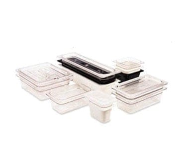 Cambro Food Pans Each / Polycarbonate / Clear Cambro 90CWCN135 Camwear Food Pan Cover, 1/9 size, flat notched, polycarbonate, c