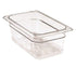 Cambro Food Pans Each / Polycarbonate / Clear Cambro 90CWD135 Camwear 1/9 Size Clear Polycarbonate Drain Tray