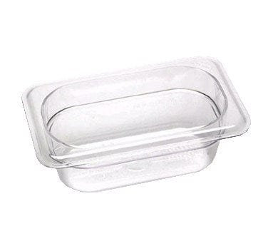 Cambro Food Pans Each / Polycarbonate / Clear Cambro 92CW135 2-1/2" Deep Clear Polycarbonate 1/9 Size Camwear Food Pan - .6 Quart Capacity