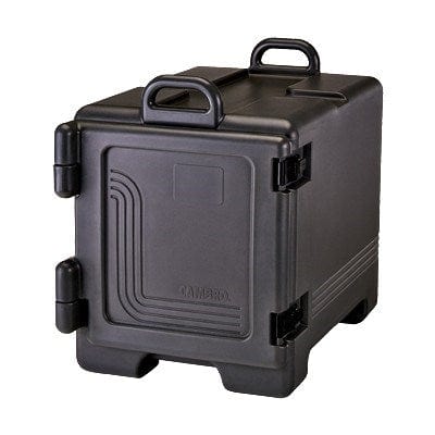Cambro Food Service Supplies Each Cambro UPC300110 Black 17" Wide Ultra Camcarrier Series Front-Loading 8" Deep Insulated Polyethylene Stackable Food Pan Carrier For Full-Size GN Food Pans