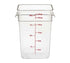 Cambro Food Storage Container Each / Clear Cambro 22SFSCW135 CamSquare Food Storage Container - 22 qt, Clear Polycarbonate | Denson CFE