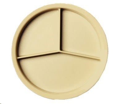 Cambro Healthcare Meal Deli Each / Polycarbonate / Beige Cambro HK93BCW133 Camwear Heat Keeper Base – 9.5" 3-Compartment Plate, Beige Polycarbonate | Denson CFE