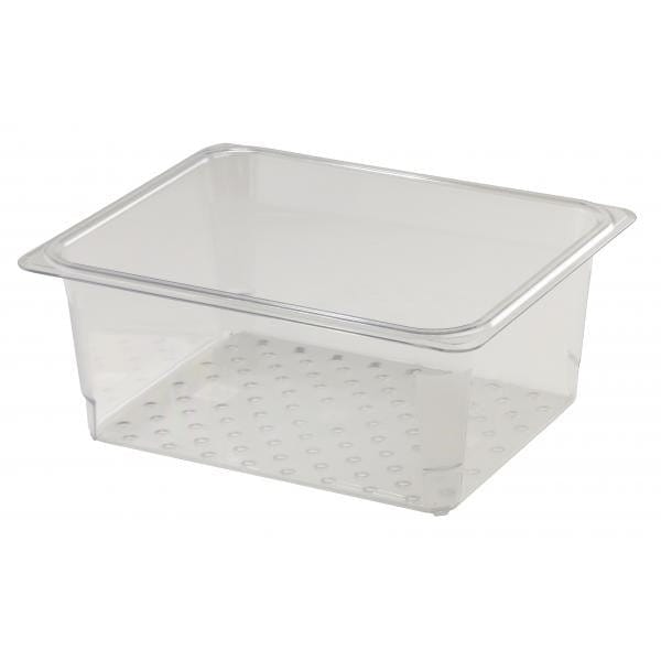 Cambro Kitchen Tools Each / Clear Cambro 25CLRCW135 Camwear Colander, 10-7/16" x 12-3/4" x 5" deep, fits 1/2 size food pans
