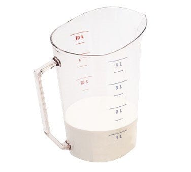 Cambro Kitchen Tools Each / Polycarbonate / Clear Cambro 400MCCW135 Camwear Measuring Cup, 4 quarts, clear, polycarbonate, molded ha