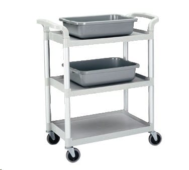 Cambro Sanitation & Janitorial Each / Black Cambro BC331KD110 Black Three Shelf All Purpose Service Utility Cart