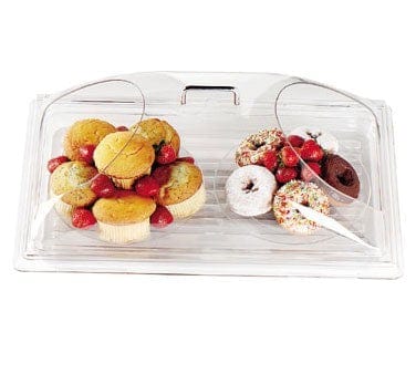 Cambro Serving & Display Each / Polycarbonate / Clear Cambro DD1220BECW135 Clear Camwear 12" x 20" Polycarbonate Display Tray Cover | Denson CFE