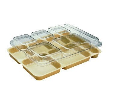 Cambro Serving & Display Each / Tan Cambro 10146DCP161 Separator Tray 6-Compartment 9-15/16 x 13-15/16 Inches Tan | Denson CFE