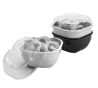 Cambro Smallwares Each / Clear Cambro 10CWL135 Camwear Bowl Lid – Clear Polycarbonate Cover for 10CW Square Bowls | Denson CFE