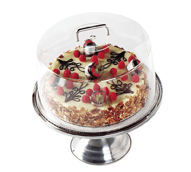 Cambro Smallwares Each / Polycarbonate / Clear Cambro RD1200CW135 Clear Chrome Camwear Cake Display Cover | Denson CFE