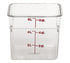 Cambro Storage & Transport Each / Clear Cambro 6SFSCW135 Clear CamSquare 6 Quart Square Food Storage Container