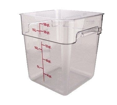 Cambro Storage & Transport Each / Clear Cambro 8SFSCW135 CamSquare Food Storage Container, 8 Qt, Clear Polycarbonate | Denson CFE