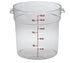 Cambro Storage & Transport Each / Clear Cambro RFSCW18135 Camwear Round Storage Container, 18 qt. | Denson CFE