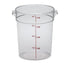 Cambro Storage & Transport Each / Clear Cambro RFSCW4135 4 qt Camwear Round Storage Container - Clear