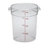 Cambro Storage & Transport Each / Clear Cambro RFSCW4135 4 qt Camwear Round Storage Container - Clear | Denson CFE
