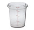 Cambro Storage & Transport Each / Clear Cambro RFSCW8135 Camwear Round Storage Container, 8 qt. | Denson CFE