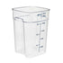 Cambro Storage & Transport Each / Polycarbonate / Clear Cambro 22SFSPROCW135 22 qt FreshPro Square Food Storage Container - CamSquare, Polycarbonate, Blue Graduation | Denson CFE