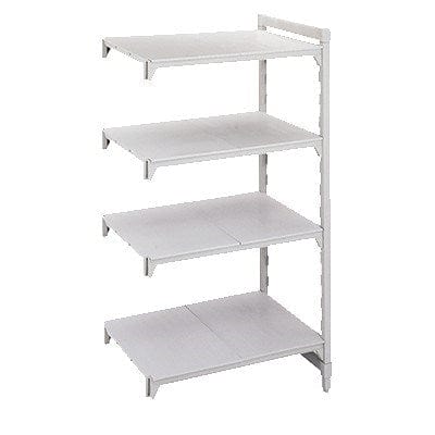 Cambro Storage & Transport Each / Speckled Gray Cambro EA184872S4580 Camshelving Elements Stationary Add-On Unit 18 Inches Wide x 48 Inches Long x 72 Inches High | Denson CFE