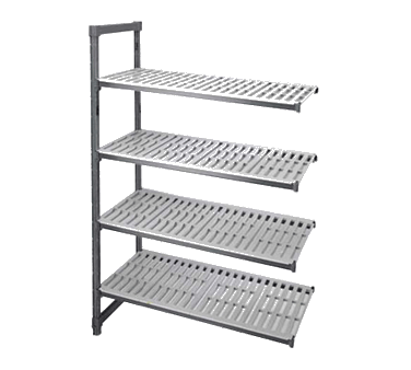 Cambro Storage & Transport Each / Speckled Gray Cambro EA245472V4580 Camshelving® Elements Stationary Add-On Unit, 24"W x 54"L x 72"H | Denson CFE