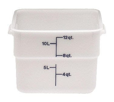 Cambro Storage & Transport Each / Translucent Cambro 12SFSPP190 Translucent CamSquare 12 Qt Polypropylene Square Food Storage Container | Denson CFE