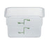 Cambro Storage & Transport Each / Translucent Cambro 2SFSPP190 CamSquare 2 qt. Translucent Food Container