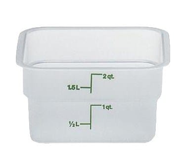 Cambro Storage & Transport Each / Translucent Cambro 2SFSPP190 CamSquare Food Container - 2 Qt, Polypropylene, Translucent | Denson CFE