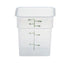 Cambro Storage & Transport Each / Translucent Cambro 4SFSPP190 Translucent CamSquare 4 Qt Polypropylene Square Food Storage Container | Denson CFE