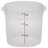 Cambro Storage & Transport Each / Translucent Cambro RFS6PP190 Translucent 6 Qt Polypropylene Round Food Storage Container | Denson CFE