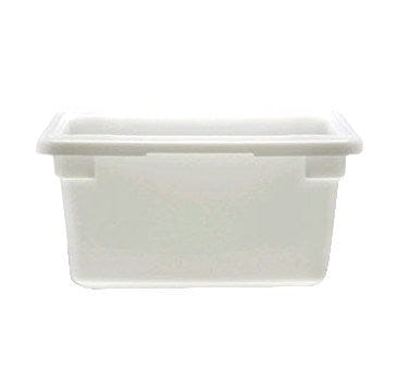 Cambro Storage & Transport Each / White Cambro 12189P148 White Poly Half Size Food Storage Box, 4.75 Gallon - 12" x 18" x 9" | Denson CFE