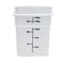 Cambro Storage & Transport Each / White Cambro 18SFSP148 White CamSquare 18 Qt Square Food Storage Container with Handles | Denson CFE