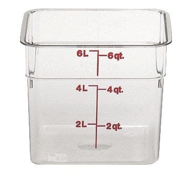 Cambro Storage & Transport Each / White Cambro 6SFSP148 CamSquare Food Container, 6 Quart | Denson CFE