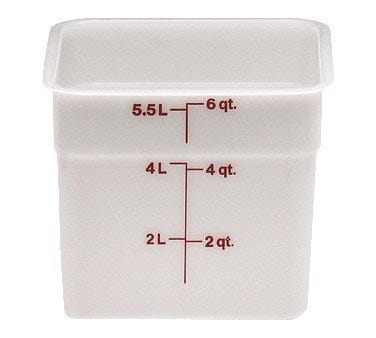 Cambro Storage & Transport Each / White Cambro 6SFSP148 CamSquare Food Container, 6 Quart | Denson CFE
