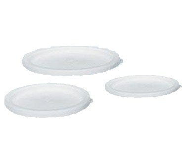 Cambro Storage & Transport Each / White Cambro RFSC2148 White Round Polyethylene Lid for 2 and 4 Qt Food Storage Containers