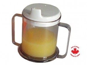 Cambro Tabletop & Serving Cambro 16T123 Clear plastic mug has double handles to make drink