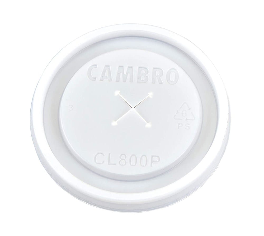 Cambro Tabletop & Serving Case Cambro CL800P190 Disposable CamLid, Fits Colorware Tumbler #800P & #800P2, Translucent (1000 per case)