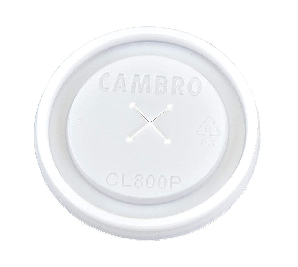 Cambro Tabletop & Serving Case Cambro CL800P190 Disposable CamLid, fits Colorware tumbler #800P & #800P2 translucent (1000 per case) (no broken cartons allowed)
