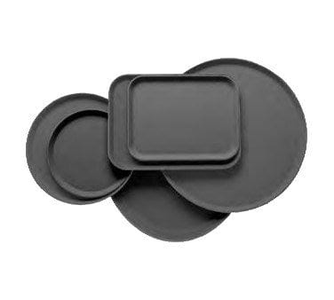 Cambro Tabletop & Serving Each / Black Cambro 1600CT110 Black Satin 16 Inch Diameter Round Fiberglass Non-Skid Rubber Surface Camtread Serving Tray
