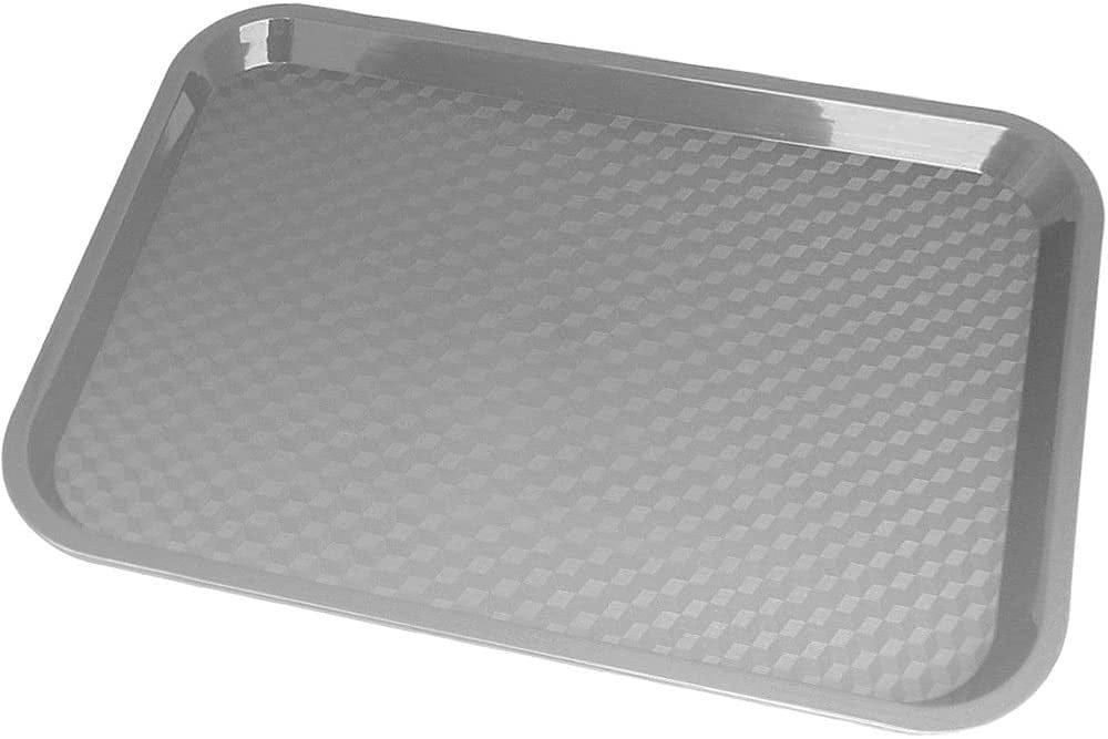 Cambro Tabletop & Serving Each / Pearl Gray Cambro 1418FF107 Fast Food Tray 13-13/16 x 17-3/4 Rectangular Rigid Bottom Textured Surface Dishwasher Safe Polypropylene Pearl Gray | Denson CFE