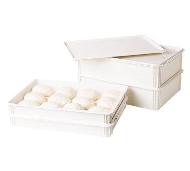 Cambro Unassigned Each / White Cambro DB18263P148 3" Deep White Polypropylene Pizza Dough Proofing Box - 18" x 26"