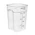 Cambro Unclassified Each / Polycarbonate / Clear Cambro 22SFSPROCW135 22 qt FreshPro Square Food Storage Container - CamSquare?, Polycarbonate, Blue Graduation