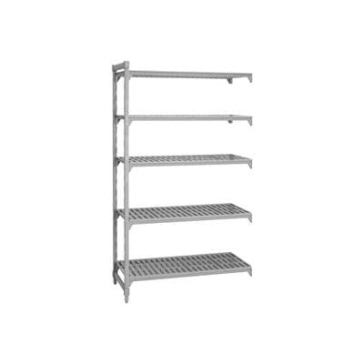 Cambro Unclassified Each / Speckled Gray Cambro CPA244872V5480 Camshelving Premium Vented Add-On Shelving Unit - 4 Shelves, 48"L x 24"W x 72"H