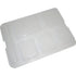 Cambro Unclassified Each / Translucent Cambro 10146DCPC190 Translucent 10 1/16 Inch x 14 1/16 Inch Rectangular Co-Polymer Lid For 6-Compartment Separator Compartment Tray
