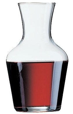 Cardinal Food Service Supplies Each Wine Carafe, 1/2 liter (17 oz.), 6-1/2"H, glass, Arcoroc, Luminarc, clear