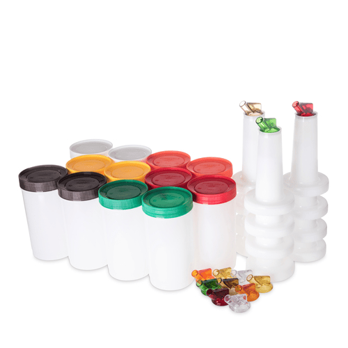 Carlisle Bar Supplies Each Carlisle PS601N00 Store 'N Pour Quart Complete, 32 oz., Assorted Colors | Denson CFE